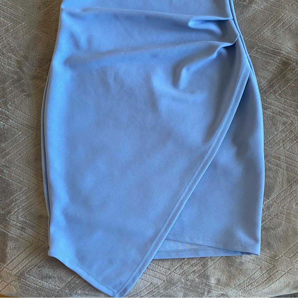 Amazon Verdusa’s Sexy Ruched Side Asymmetric V-neck Bodycon Dress Size XS - Picture 8 of 10